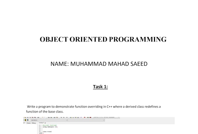 write debug, fix cpp programming tasks, projects and oop code